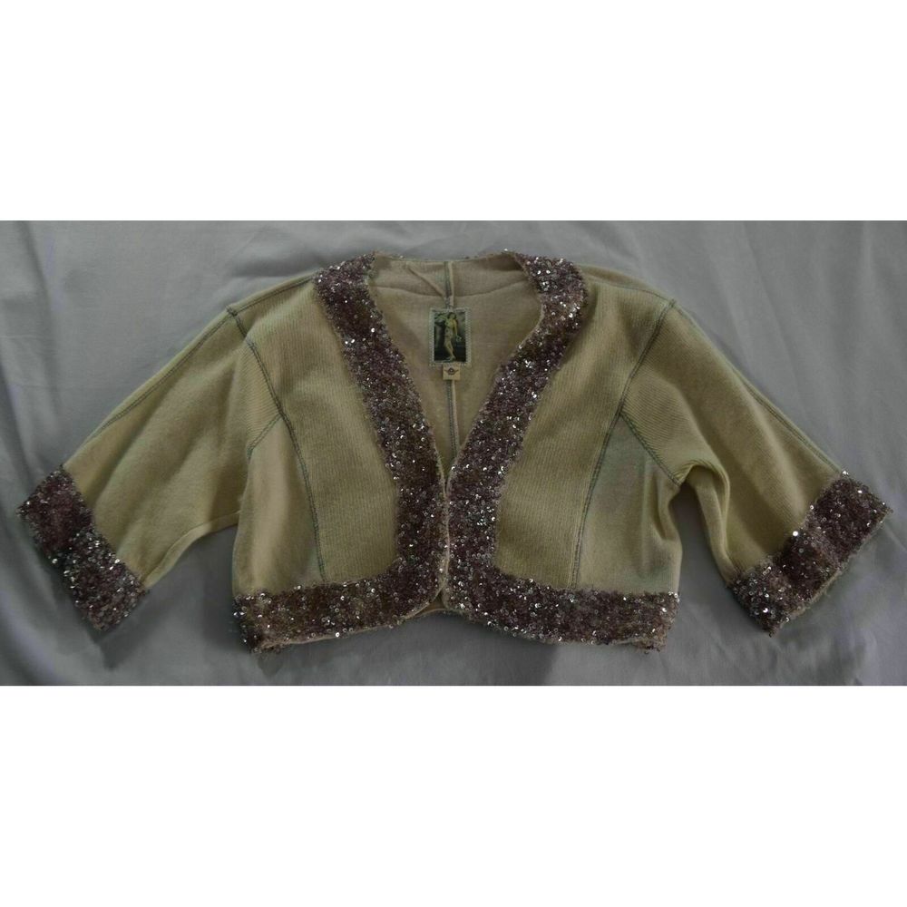 Burning Torch Cashmere Sweater sz M Made in USA